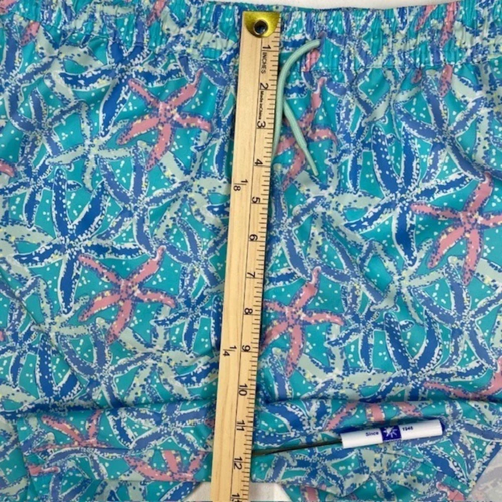 Vineyard Vines Mens XL Blue‎ Starfish Print Swim Trunks Shorts 3M001137 HOL 22
